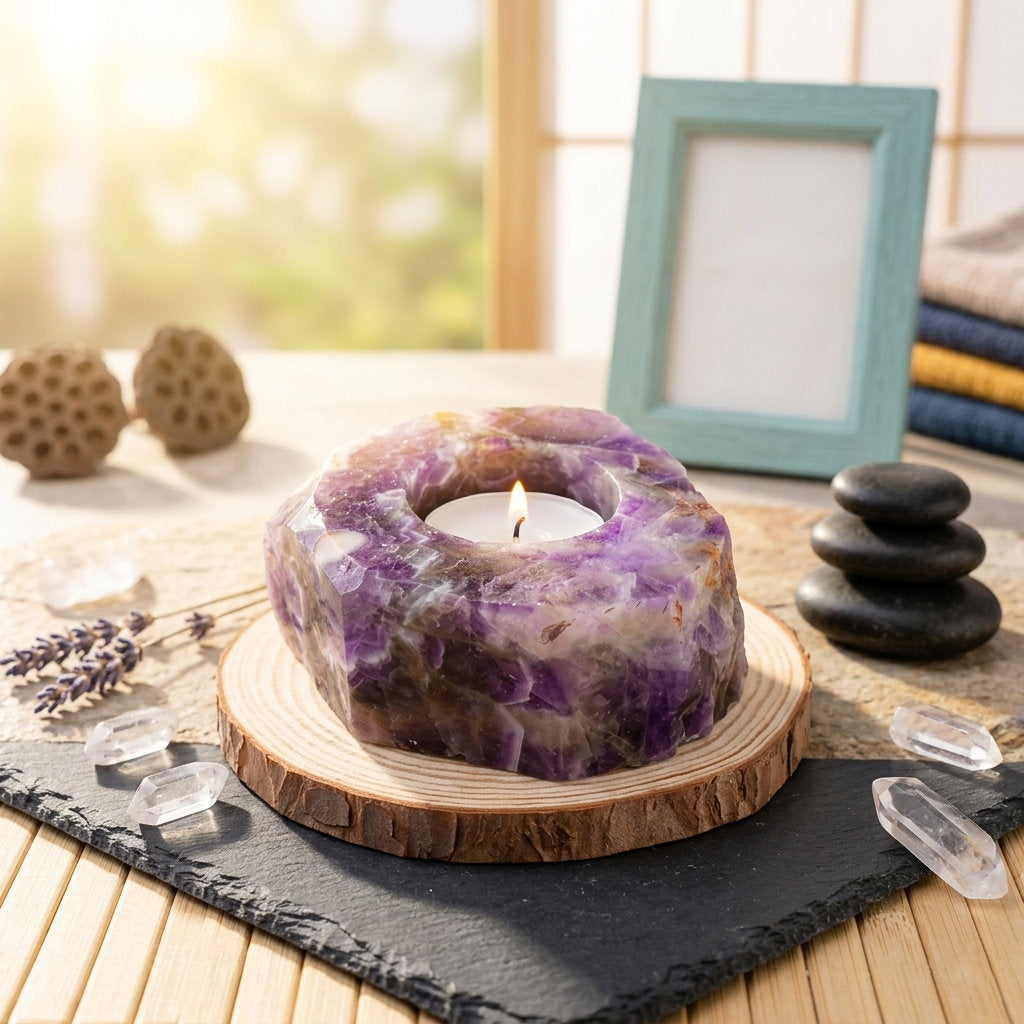 Amethyst candle