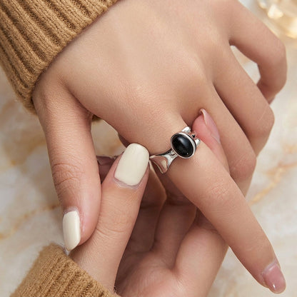 Black Agate Ring