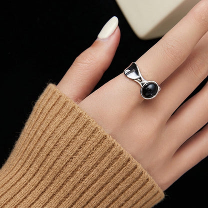 Black Agate Ring