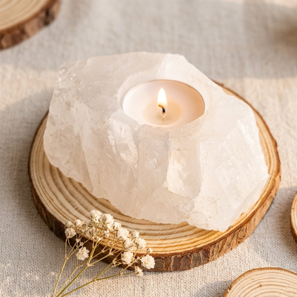 White Crystal candle