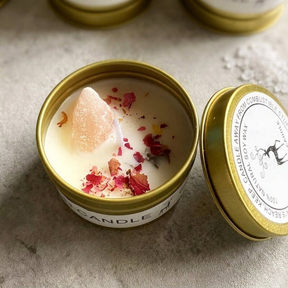 jasmine orange stone crystal candle